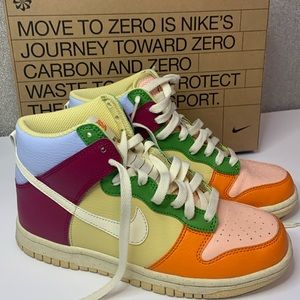 Youth Nike Dunk High multicolored leather